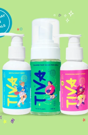 TIVA Essentials Combo [Body Wash 100ml, Body Lotion 100ml & Face Wash 100ml]