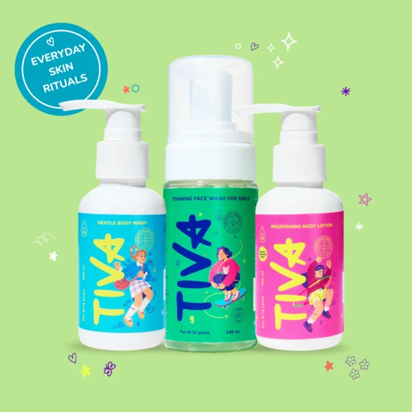 TIVA Essentials Combo [Body Wash 100ml, Body Lotion 100ml & Face Wash 100ml]