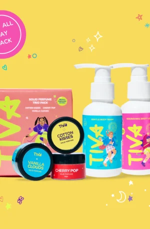 TIVA Everyday Freshness Combo [Body Wash 100ml , Body Lotion 100ml & Perfume Bar 3x10gm]